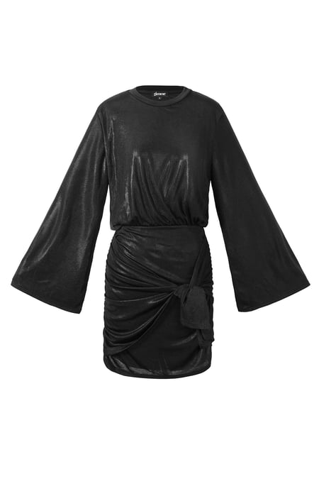 Woven Polyester Fiber Women's Mini Dress Elegant Tie-up 2