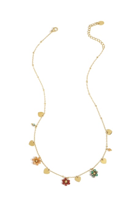 Stainless Steel Pendant necklaces Flower Casual Daily Simple Series Women's jewelry 2