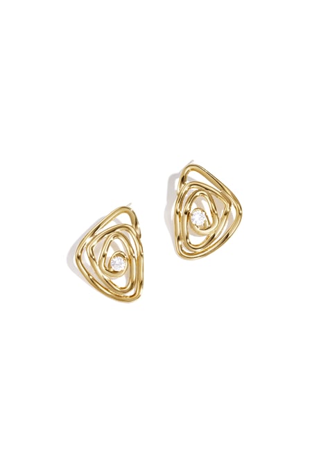 Hypnosis earrings with stone 2