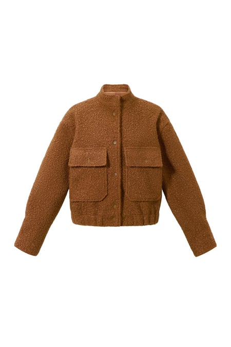 Örme Poliester İplik Kadın Ceket Kasual Tek Renk Sonbahar/Kış 2