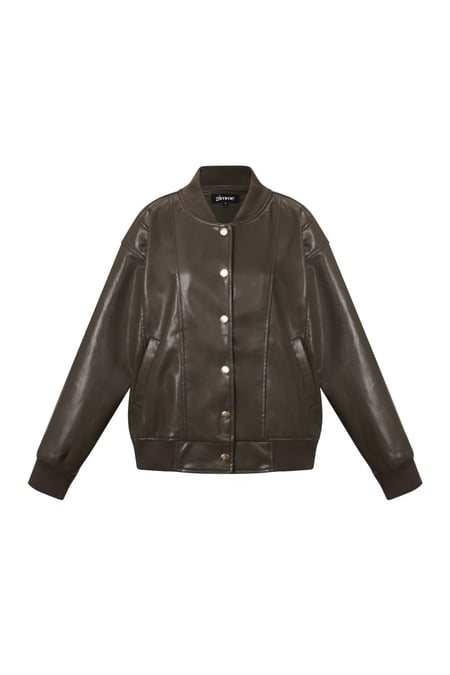 Tela de Fibra de Poliéster Chaqueta Bomber Mujer Otoño/Invierno Estilo Urbano 2