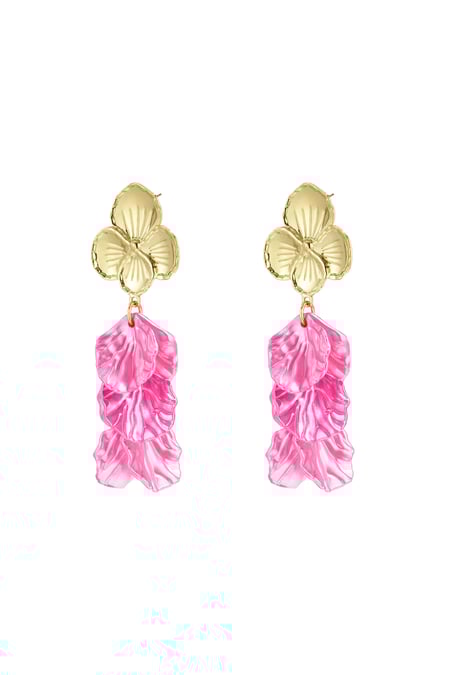 Flower earrings with mother of pearl 2