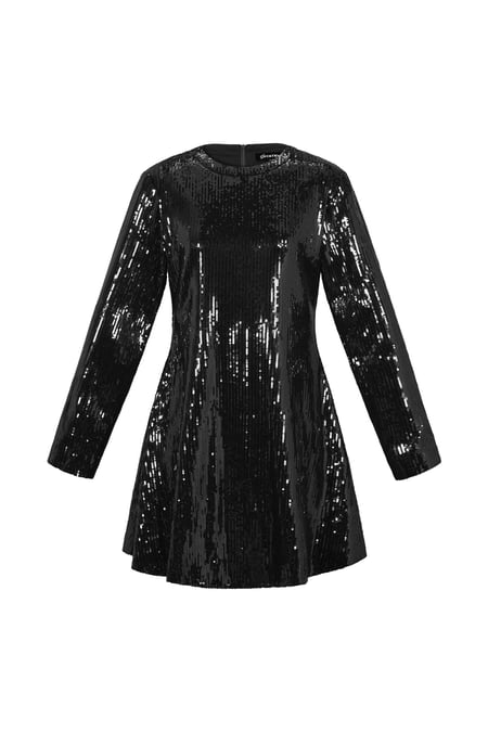Woven Polyester Fiber Women's Mini Dress Elegant Sequins Fall/Winter 2