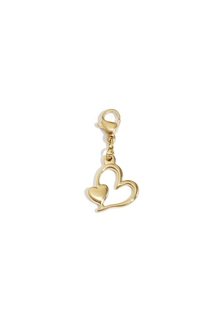 Jewelry charm double hearts DIY