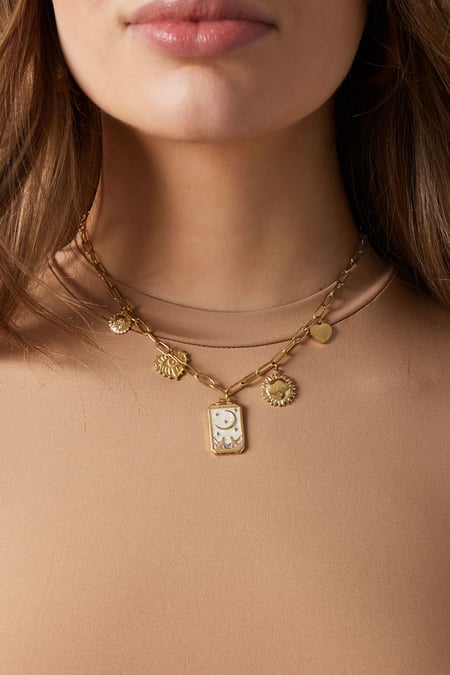 Collar Charm Luna Mágica - Color Oro