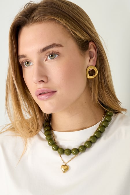 Large colored necklace - 15mm