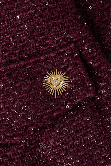 brooch sparkling heart