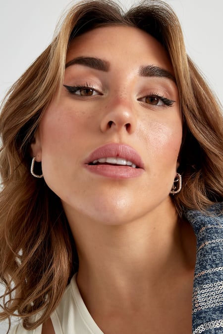 earrings ribbed elongated