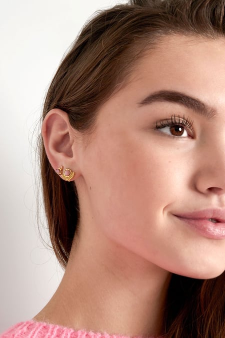 Vintage Ohrringe mit Strasssteinen - Smaragd hellgrün