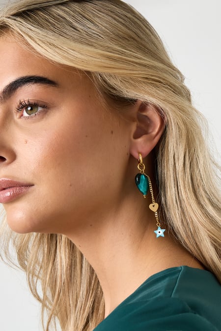 Edelstahl Tropfen Ohrringe Herz Casual Täglich Einfache Serie frauen schmuck