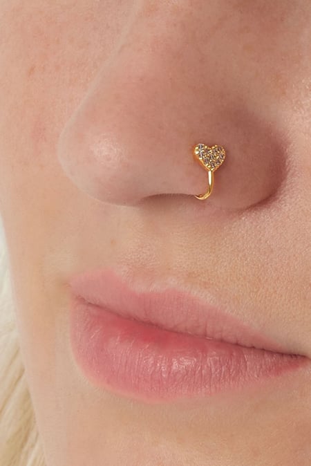 Nose & ear cuff heart