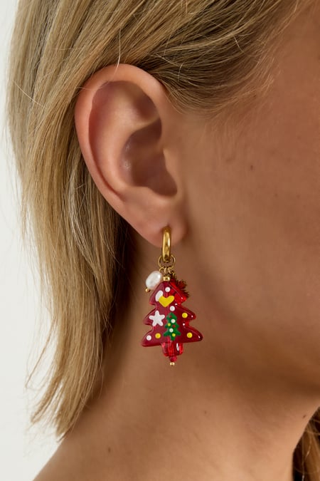 Boucles d'oreilles pendantes en acier inoxydable, série simple et décontractée de Noël, bijoux pour femmes
