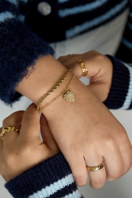 Pulseras con dijes de corazón, informales, diarias, sencillas, para mujer.