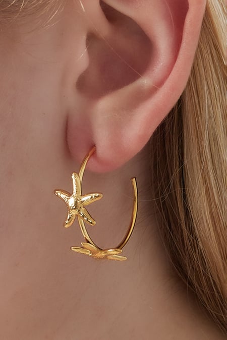 Orecchini a cerchio a stella