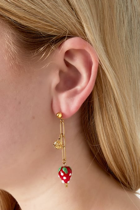 Erdbeer-Sonnen-Ohrringe