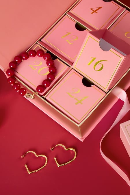 Calendario de adviento navideño rectangular informal de acero inoxidable para Navidad