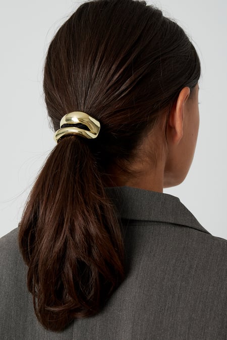 Haargummi mit leuchtendem Glanz – Goldfarbe - Goldfarbefarbe