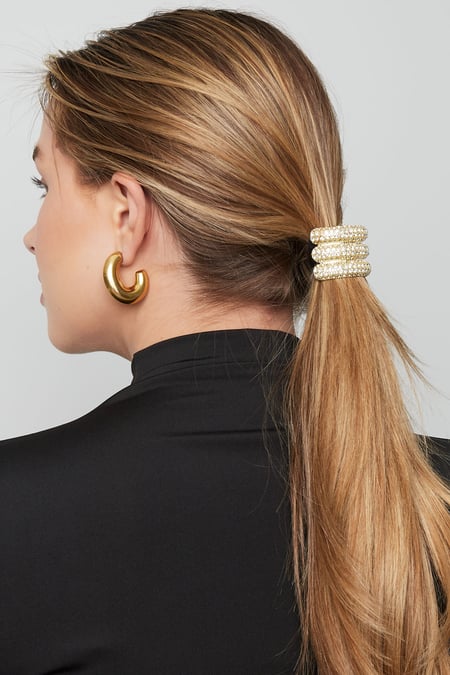 zarif parıltılı saç lastiği