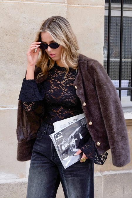 Woven Polyester Fiber Damenjacke Elegant Solid Color Fall/Winter