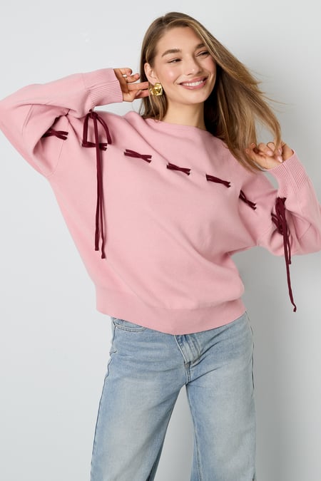 Knitted Viscose Women's Sweater Casual Color Clash