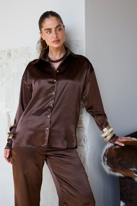 Woven Polyester Fiber Women's Blouse Casual Solid Color Basic