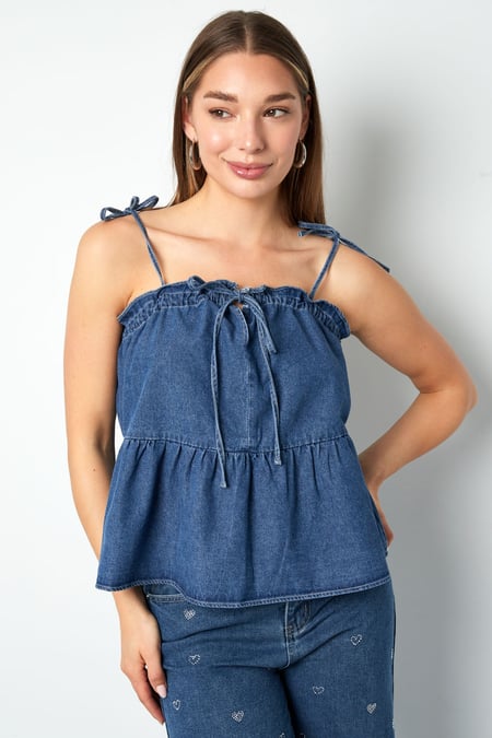Woven Denim Women's Casual Top Spring/Summer Solid Color