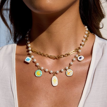 1 Piece Romantic Personality Star Stainless Steel Gold Color Women's Pendant Necklaces 2