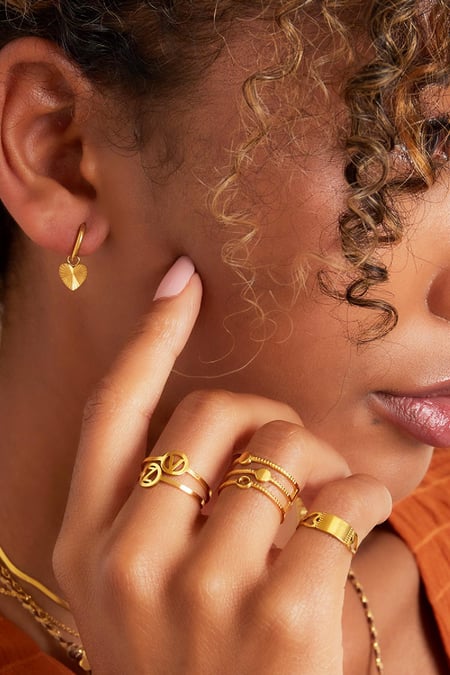 Stainless steel heart earrings