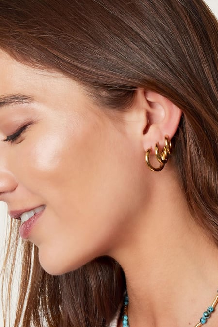 Hoop earrings set of 3