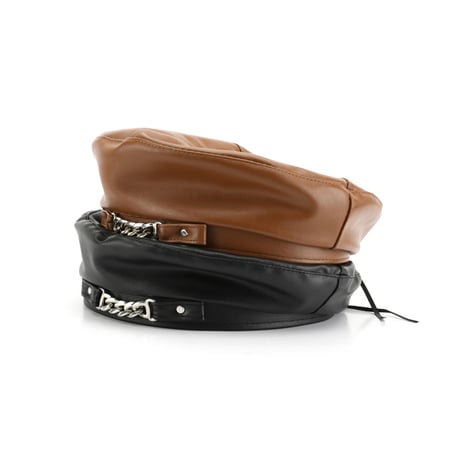 1 stuk Ins Style effen PU baret