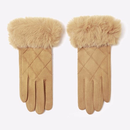 1 paar elegante suède pluche winterhandschoenen 2