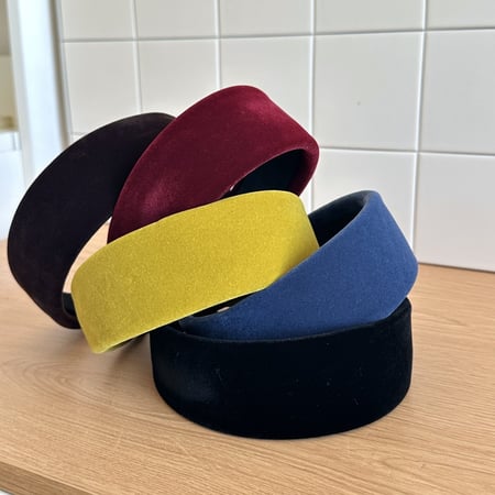 1 stuk modieuze, eenvoudige, brede fluwelen haarbanden voor dames 2