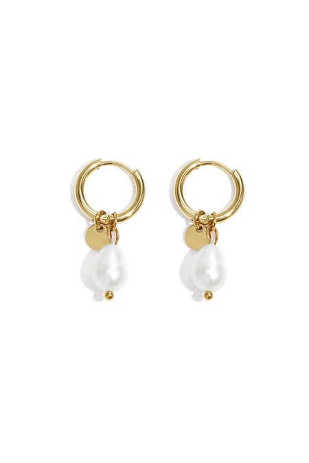 Earrings Pearl Drops Stainless Steel 2