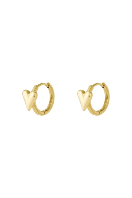 Hoop with mini heart earrings 2