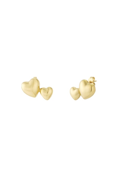 Pendientes de acero inoxidable con forma de corazón, estilo casual, diario, sencillo, para mujer. 2