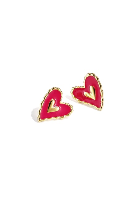 Heart earrings studs 2