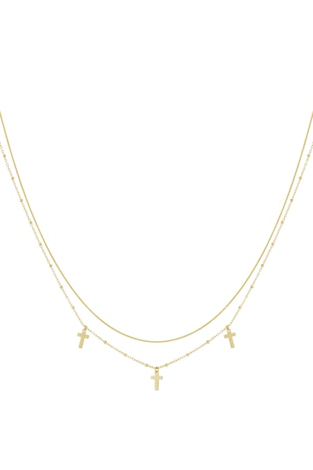   Collares en capas Cruz Serie casual diaria sencilla Joyas para mujer 2