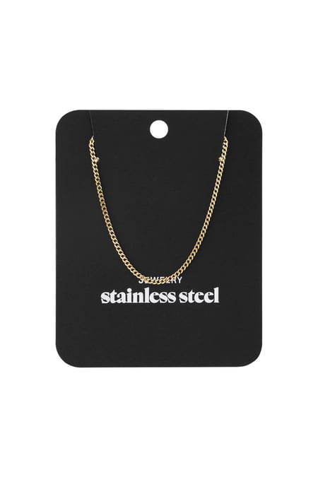 Ketting Tiny Plain Chains Goud kleur Stainless Steel