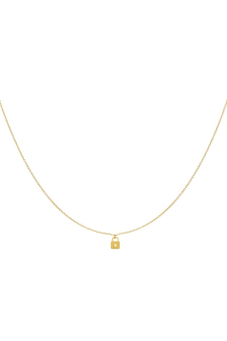 necklace with lock pendant - 925  2