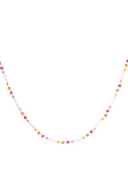 Necklace beads Gold Color detail - pink/multi 2