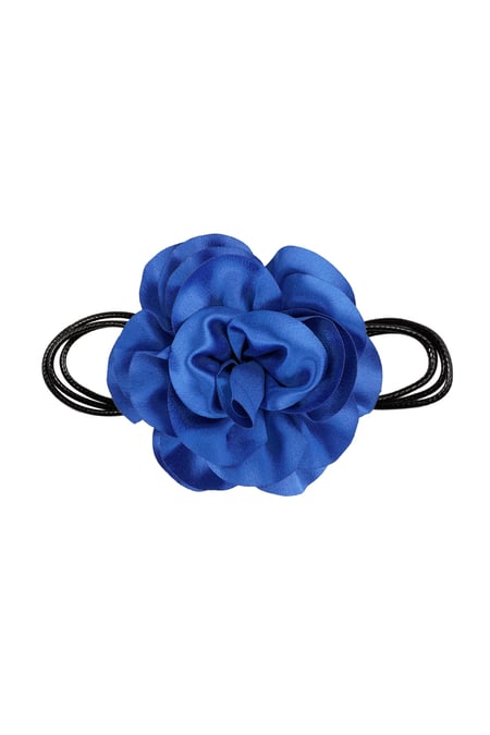 Halskette Seil glänzende Blume – leuchtendes Blau 2