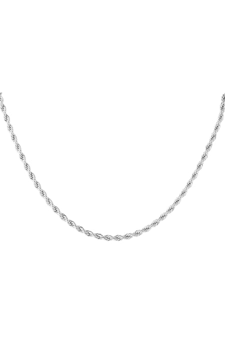 Necklace twisted - silver color - 4.0MM 2