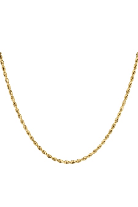 unisex twisted chain long 60cm - Gold color-4.0mm 2