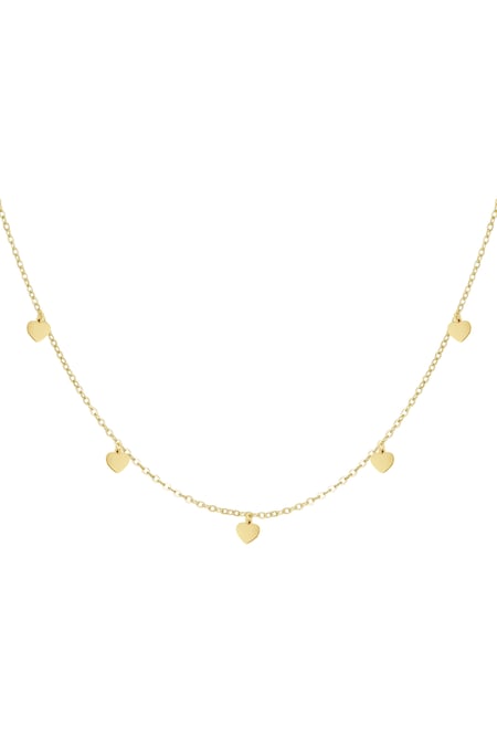 simple necklace with heart pendants 2