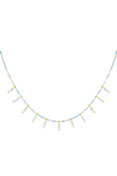 Collar brillo de verano - Color dorado azul 2