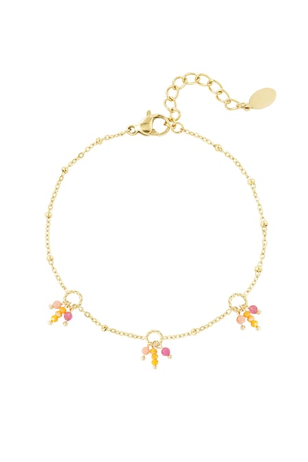 Bracelet de cheville summer fiesta - rose orange