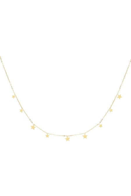 Klassische Halskette mit Sternanhängern – Goldfarbe  - Goldfarbefarbe 2