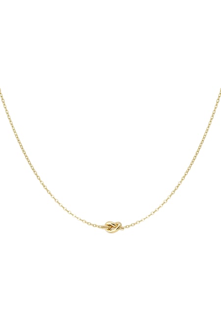 collana semplice con ciondolo annodato - colore oro (Pack with plastic bag) 2