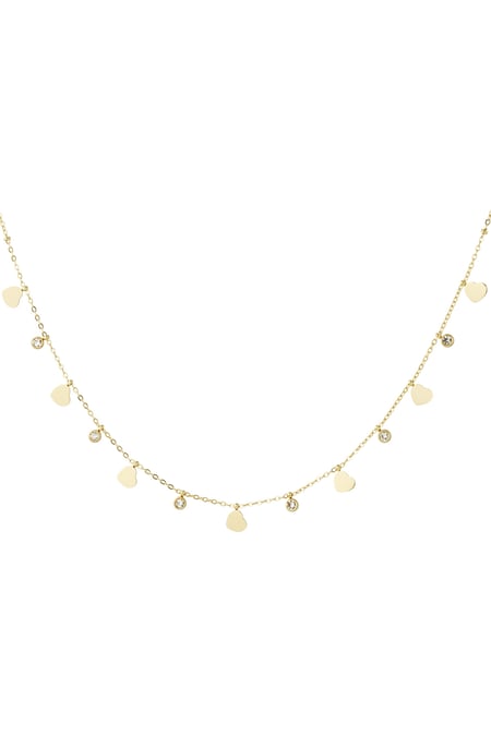 collar charm con corazones y diamantes 2