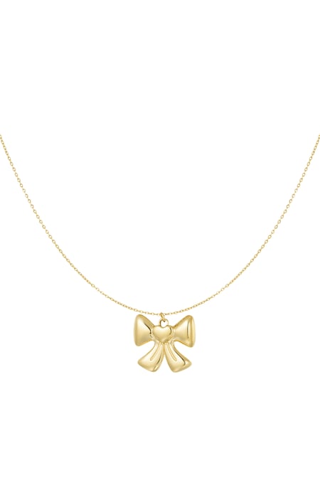 simple love bow necklace 2
